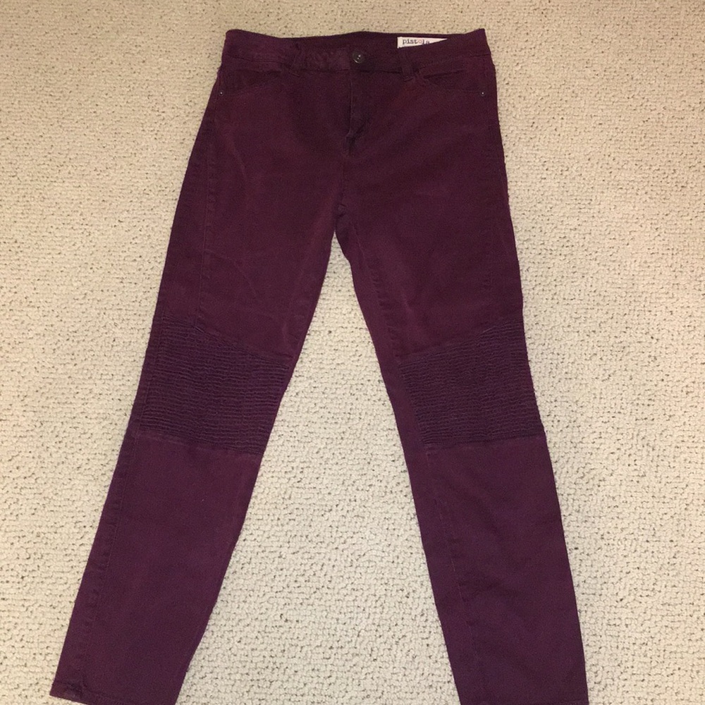 Pistola burgundy Moto pants size 29